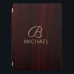 Monogram Mahogany Wood Holz Personalisierter Name iPad Pro Hülle<br><div class="desc">Dieses Design zeichnet sich durch ein stilvolles Mahagoniholzkorn mit einem Monogramm und personalisiertem Namen aus. Personalisieren Sie diese,  indem Sie den Text im Textfeld bearbeiten oder ohne Text löschen. #monogram #mit Monogramm #personalisiert #personalized gifts #ipadcases #ipadcases #tabletcases #electronics #Zuhause #office #work #school #gift #gift #gifts</div>