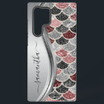 Monogram Mermaid Scanner Glitzer Rosa Silbername Samsung Galaxy Hülle<br><div class="desc">Das Design ist ein Foto und die Hüllen sind nicht mit echtem Glitzer, Sequinen, Metallen oder Holz gemacht. Dieses Design ist auch auf anderen Telefonmodellen erhältlich. Wählen Sie Gerätetyp aus, um andere iPhone-, Samsung Galaxy- oder Google-Hüllen zu sehen. Einige Stile können geändert werden, indem Sie Style auswählen, wenn dies eine...</div>