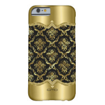 Monogram Metallic Gold Damasks