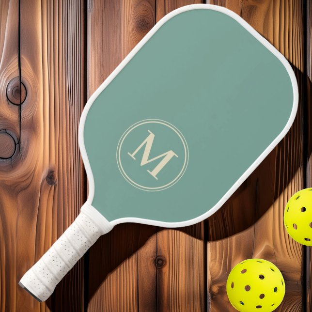 Monogram Mid Century Solid Aqua Reef Farbe Pickleball Schläger (Von Creator hochgeladen)