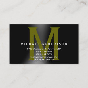 Monogram Minimal Consultant-Visitenkarte Visitenkarte