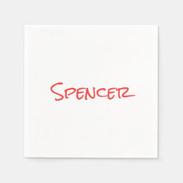 Monogram minimalist custom name  serviette