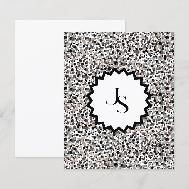 Monogram Minimalist Grey Black Beige Texture. (Vorne/Hinten)