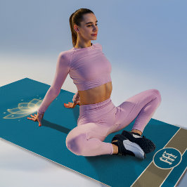 Monogram Minimalistisch Gold Lotus Blume Zen-Symbo Yogamatte
