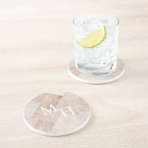 Monogram Modern Abstrakt Elegante Imitats Stone Getränkeuntersetzer