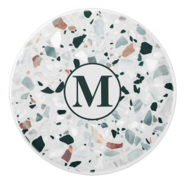 Monogram Modern Abstrakt Terrazzo Muster Keramikknauf