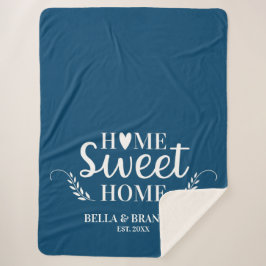 Monogram, Modern Blue, neu gegründet Sherpadecke