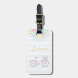 Monogram Modern Blume Bike Gepäckmarke Gepäckanhänger