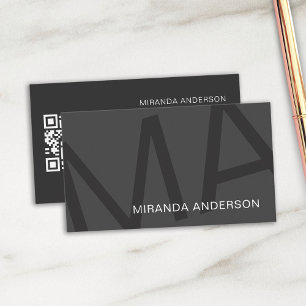 Monogram Modern Bold Typografy Beruflich Visitenkarte