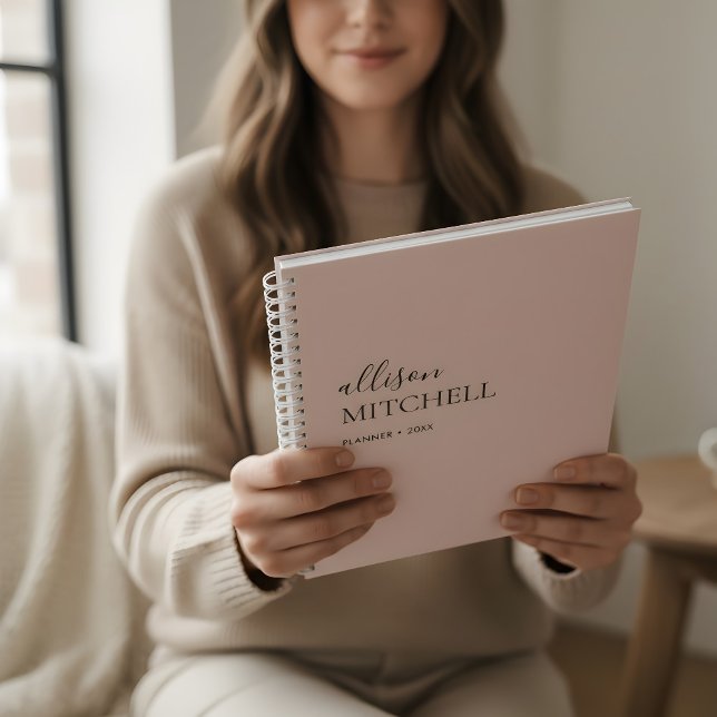 Monogram Modern Chic Script Calligraphy Planner Planer (Von Creator hochgeladen)