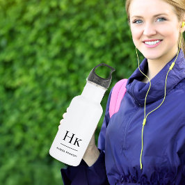 Monogram Modern Classic Einfache Minimalistische I Edelstahlflasche