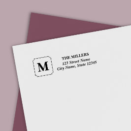 Monogram, Modern Classic Familienname Permastempel