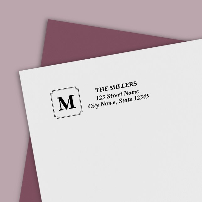 Monogram, Modern Classic Familienname Permastempel (Von Creator hochgeladen)