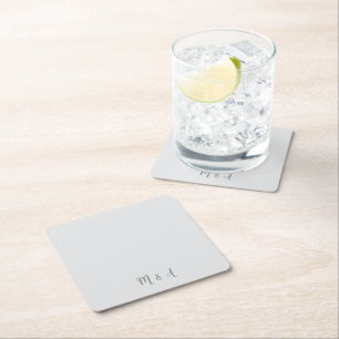 Monogram Modern Elegant 25-jähriges Party Rechteckiger Pappuntersetzer