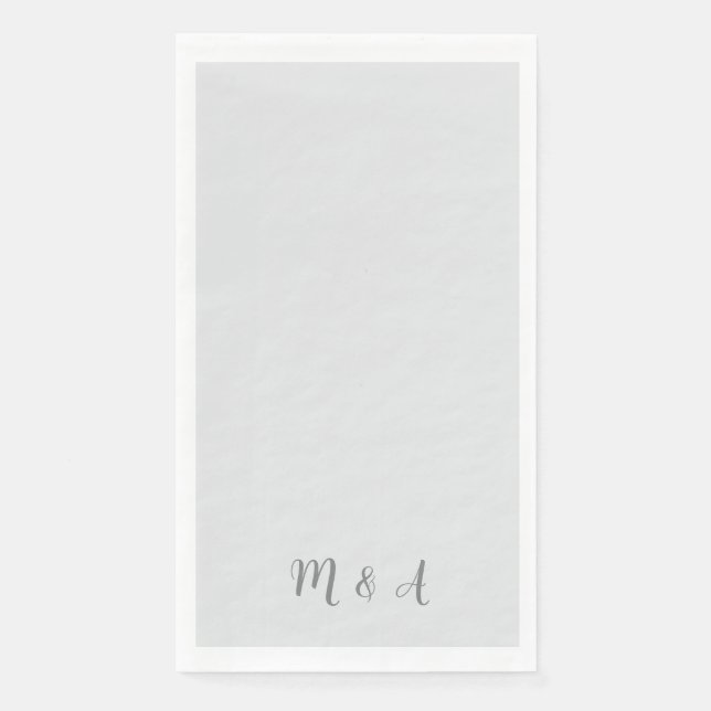 Monogram Modern Elegant 25-jähriges Party Serviette (Vorderseite)