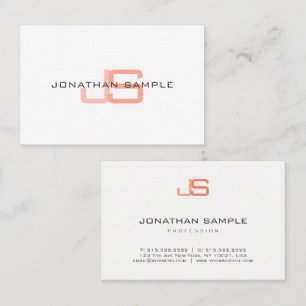 Monogram Modern Elegant Beruflich Simple Visitenkarte