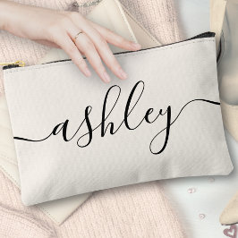 Monogram Modern Elegant Calligraphy Script Elvory Zubehörtasche