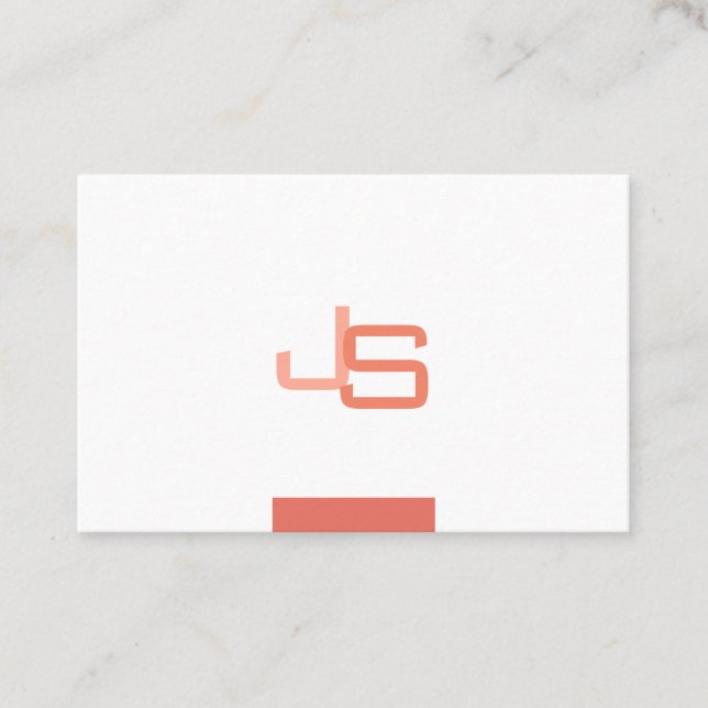 Monogram Modern Elegant Template Beruflich Visitenkarte (Vorderseite)