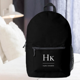 Monogram Modern Elegant Typographic Black Bedruckter Rucksack