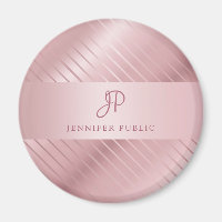 Monogram Modern Elegante Rose Gold Template
