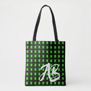 Monogram Modern Fun Black and Green Tasche