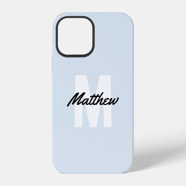 Monogram, Modern Handwriting Name Case Mate i iPhone 12 Hülle (Rückseite)