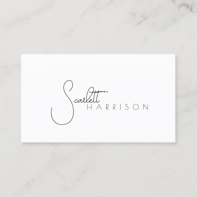 Monogram Modern Minimalistisch Beruflich Dusty Pin Visitenkarte (Vorderseite)