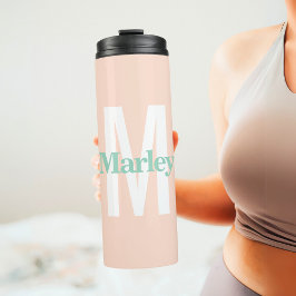 Monogram Modern Minimalistisch Bold Niedlich Initi Thermosbecher
