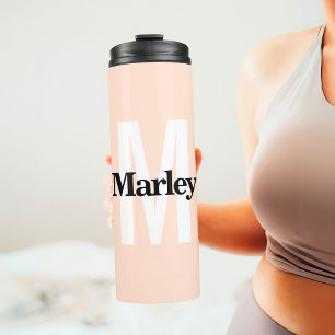 Monogram Modern Minimalistisch Bold Niedlich Initi Thermosbecher