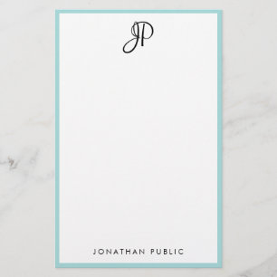 Monogram Modern Minimalistisch Template Typografie Briefpapier