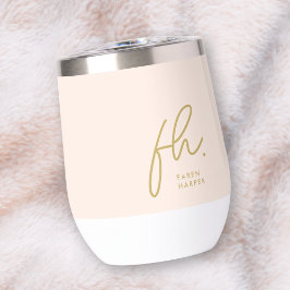 Monogram Modern Minimalistisches Script Blush Pink