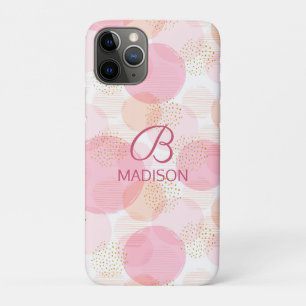 Monogram Modern Pink Girl Glitzer Personalisiert Case-Mate iPhone Hülle