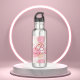 Monogram Modern Pink Girl Glitzer Personalisiert Edelstahlflasche (Von Creator hochgeladen)