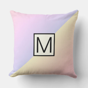 Monogram Modern Rainbow Background #2 Kissen