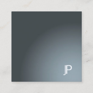 Monogram Modern Schlicht Trendy Design Luxury Eleg Quadratische Visitenkarte