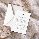 Monogram, modern Schwarz/Weiß Save The Date<br><div class="desc">Wunderschön entworfene Hochzeit Speichern Sie das Datum mit Ihrem Monogramm & handgezeichnete Blatt Akzent unter. Eine sehr einzigartige und andere Drehung zu einer Save the Date Karte. Fügen Sie alle Ihre Informationen in der schönen schriftlichen Hochzeitsbeschreibung hinzu, wenn Sie diese wünschen oder nutzen möchten. Geben Sie Ihr Datum ein. Beenden...</div>