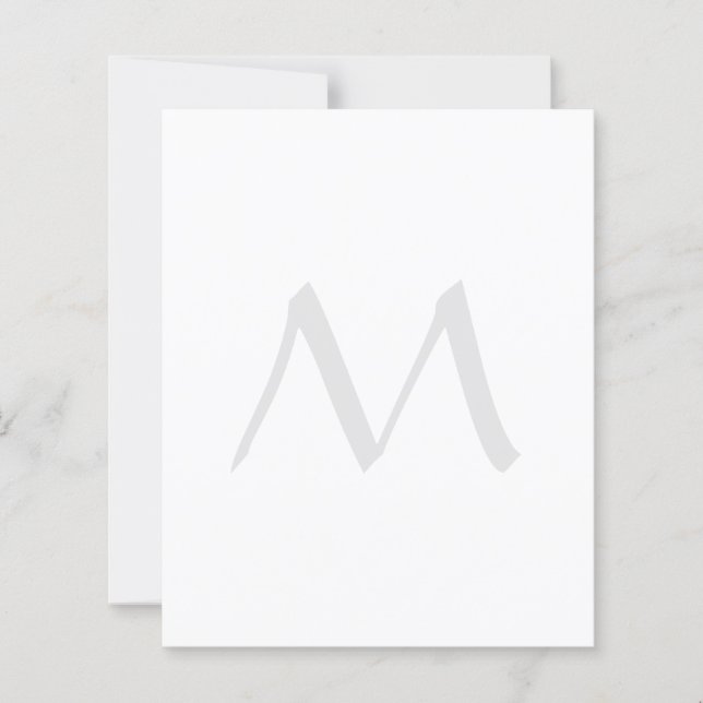 Monogram Modern Simple Minimalistisch Schlicht Pap (Vorderseite)