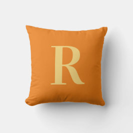 Monogram Modern Simple Orange Kissen