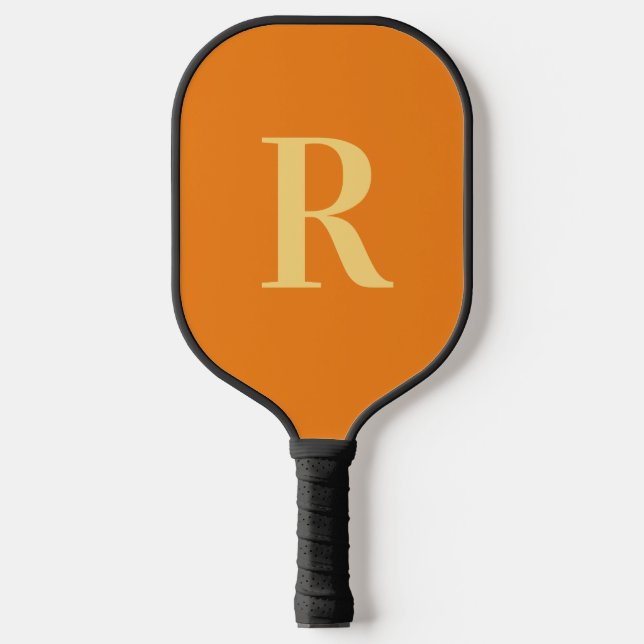Monogram Modern Simple Orange Pickleball Schläger (Vorderseite)