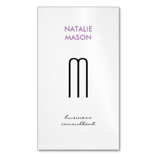 Monogram, Modern Sleek and Slim 2 Magnetische Visitenkarte