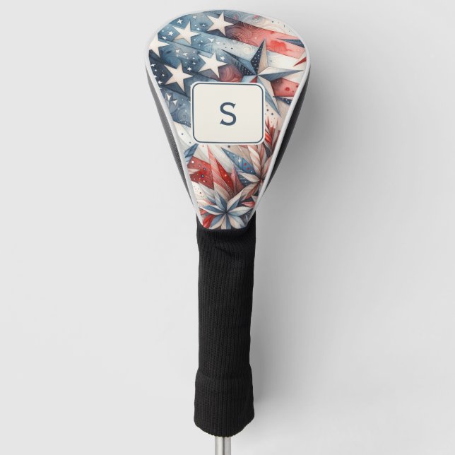 Monogram, Modern Stars Stripes Golf Headcover (Vorderseite)