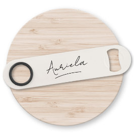 Monogram Modern Stylish Simple Signature Name Speed Flaschenöffner