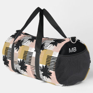 Monogram Modern Tropical Beach Abstraktes Muster Duffle Bag