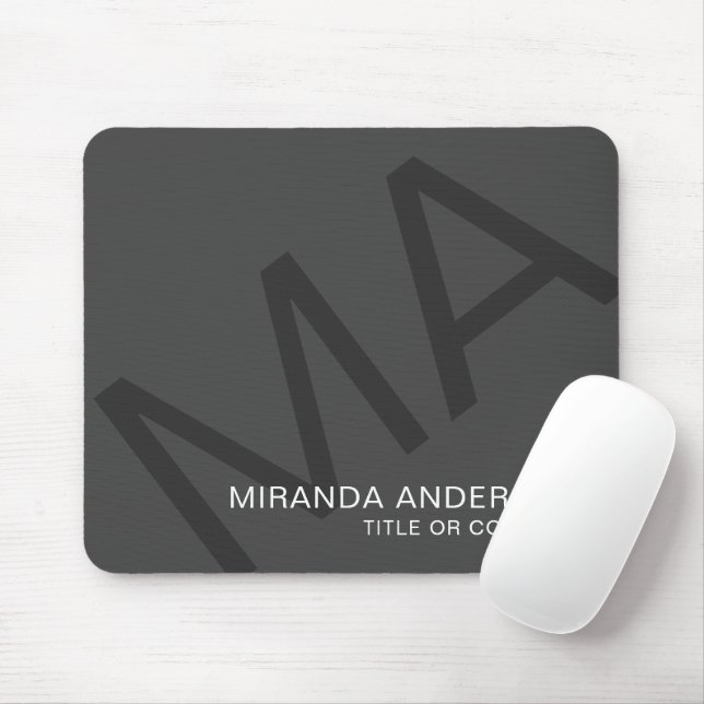 Monogram Moderne Fette Typografie Professionell  Mousepad (Mit Mouse)