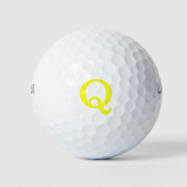 Monogram, Moderner Farblaserlemon Golfball (Vorderseite)