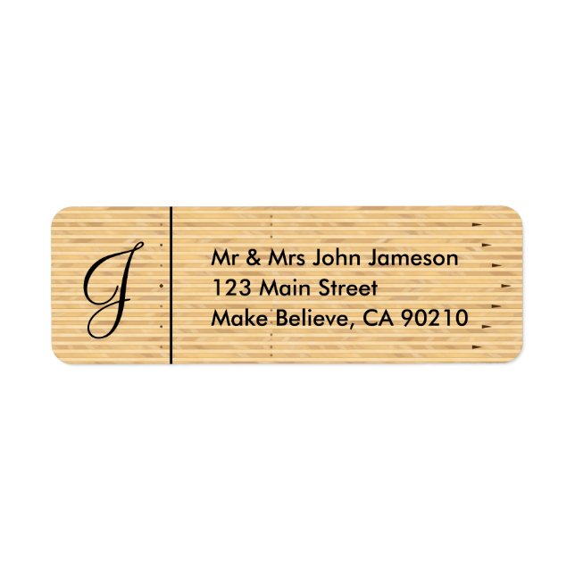 Monogram Mr. & Mrs Bowling Lane Address Template L (Vorne)