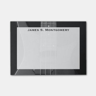 Monogram Music Electric Bass Guitar Post-it Klebezettel