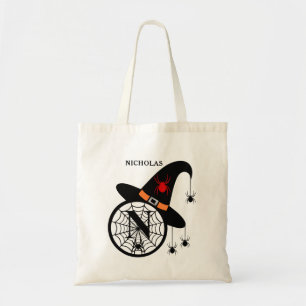 Monogram N Halloween Hexenspinnen Dein Name Tragetasche