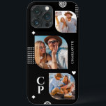 Monogram Name 3 Foto Collage Trendy Modern Case-Mate iPhone Hülle<br><div class="desc">Monogram Name 3 Foto Collage Trendy Modern Phone Cases bietet eine Collage aus drei Ihrer Lieblings-Fotos mit Ihrem personalisierten Namen und Monogramm in elegantem, weißem Script. Personalisieren Sie den Text durch Bearbeiten in den bereitgestellten Textfeldern. Perfekt zum Geburtstag, Weihnachten, Muttertag und vieles mehr. FOTO TIPP: Zentrieren Sie Ihre Fotos vor...</div>