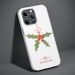 Monogram Name Christmas Holly Winter Floral Case-Mate iPhone 14 Pro Hülle<br><div class="desc">Monogram Name Christmas Holly Winter Floral iPhone Smartphone Case bietet eine heilige Dekoration in rot und grün mit Ihrem personalisierten Namen und Monogramm in elegantem roten Skript unten. Personalisieren Sie den Text durch Bearbeiten in den bereitgestellten Textfeldern. Perfekt zum Geburtstag, Weihnachten, Muttertag, beste Freunde und vieles mehr. Entworfen von ©Evco...</div>